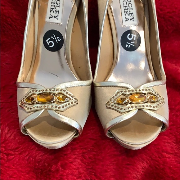 Badgley Mischka Evening Platform Heels - Picture 2 of 5